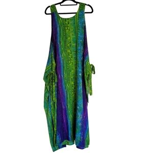 Indian Trobical Fashion beach & lounge wear free size purple green and blue